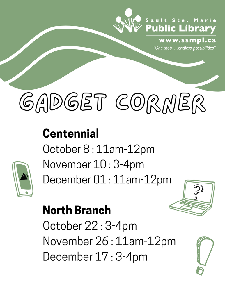click here for upcoming gadget corner dates